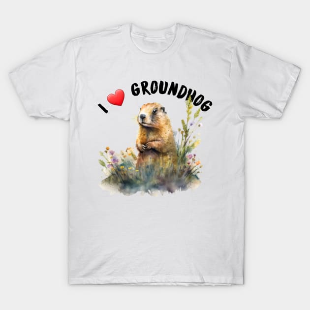 I love groundhog T-Shirt by sukhendu.12